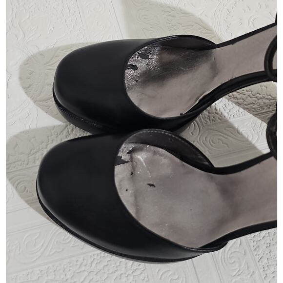 Guess Closed Toe Platform Pumps Womens 8.5 Black Y2K Ankle Strap - Picture 11 of 16